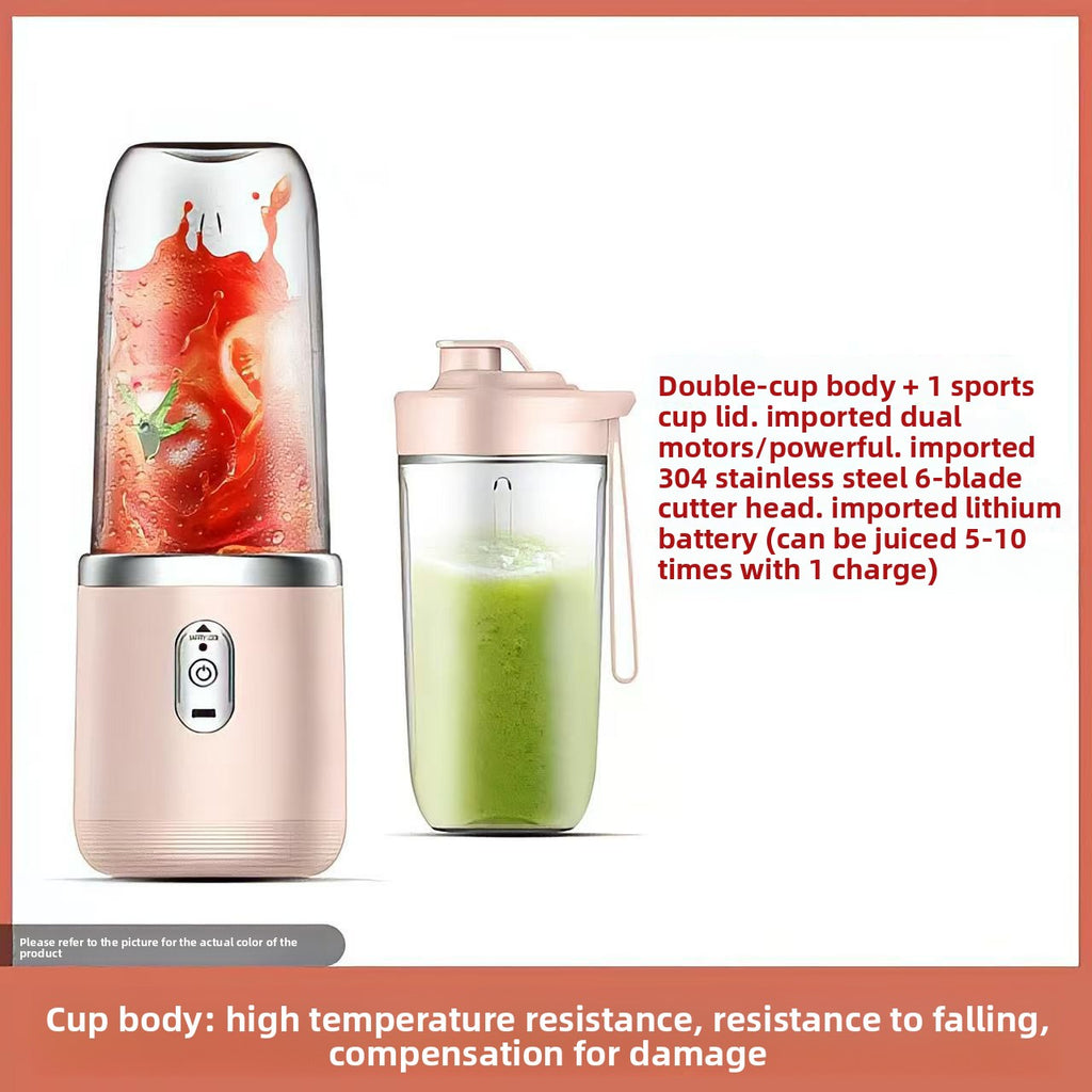 Portable USB Rechargeable Blender, 6-Blade personal juicer Cup